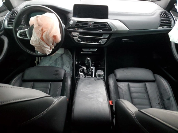 2021 BMW X3 M40i with VIN 5UXTY9C02M9H70077, listed as a Copart auction lot 80385674 with 0 mi miles and Salvage Title. Bid and sale history available at carsss.com. Image 8.