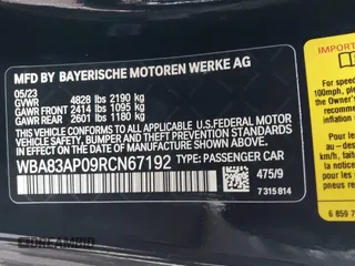 2024 BMW 4 Series M440i with VIN WBA83AP09RCN67192, listed as a IAAI auction lot 41549948 with 18,717 mi miles. Bid and sale history available at carsss.com. Image 9.