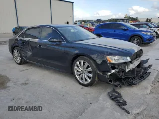 2017 Audi A8 L with VIN WAU44AFD1HN012059, listed as a Copart auction lot 80479364 with 126,890 mi miles and Salvage Title. Bid and sale history available at carsss.com. Image 4.