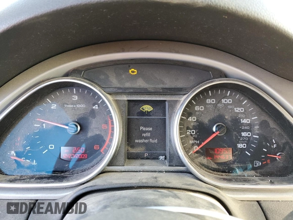 2010 Audi Q7 Premium Plus with VIN WA1LMAFE4AD000677, listed as a Copart auction lot 49079035 with 144,637 mi miles and Non repairable. Bid and sale history available at DreamBid. Image 9.