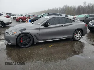 2017 Infiniti Q60 Red Sport 400 with VIN JN1FV7EL2HM701217, listed as a Copart auction lot 45170725 with 81,220 mi miles and Salvage Title. Bid and sale history available at carsss.com. Image 1.
