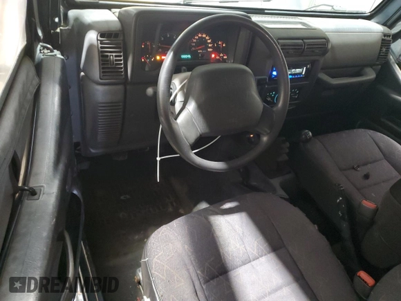2001 Jeep Wrangler SE with VIN 1J4FA29P31P357744, listed as a Copart auction lot 45743275 with 188,045 mi miles and Salvage Title. Bid and sale history available at carsss.com. Image 8.