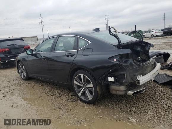 2021 Acura TLX w/Advance Package with VIN 19UUB5F65MA008830, listed as a Copart auction lot 44118595 with 29,265 mi miles and Salvage Title. Bid and sale history available at carsss.com. Image 2.