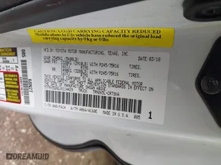2018 Toyota Tacoma SR with VIN 5TFRX5GN2JX114429, listed as a IAAI auction lot 41460407 with 84,243 mi miles. Bid and sale history available at carsss.com. Image 9.
