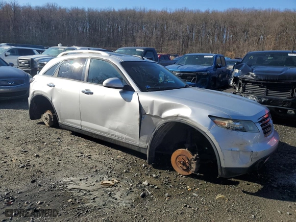 2006 Infiniti FX35 with VIN JNRAS08W06X200769, listed as a Copart auction lot 49958185 with 0 mi miles and Salvage Title. Bid and sale history available at carsss.com. Image 4.