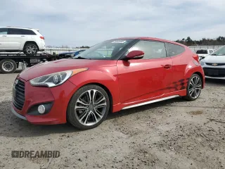 2015 Hyundai Veloster Turbo with VIN KMHTC6AE1FU222268, listed as a Copart auction lot 49833285 with 162,302 mi miles and Salvage Title. Bid and sale history available at carsss.com. Image 1.