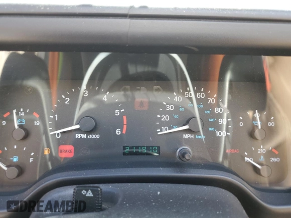1999 Jeep Wrangler Sport with VIN 1J4FY19S0XP402688, listed as a Copart auction lot 58968125 with 211,910 mi miles and Salvage title. Bid and sale history available at DreamBid. Image 9.