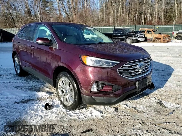 2022 Ford Edge Titanium with VIN 2FMPK4K99NBA68472, listed as a Copart auction lot 87975845 with 41,177 mi miles and Salvage Title. Bid and sale history available at carsss.com. Image 14.