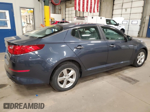 2015 Kia Optima LX with VIN KNAGM4A73F5613177, listed as a Copart auction lot 53689555 with Not Provided miles and Clean Title. Bid and sale history available at carsss.com. Image 3.