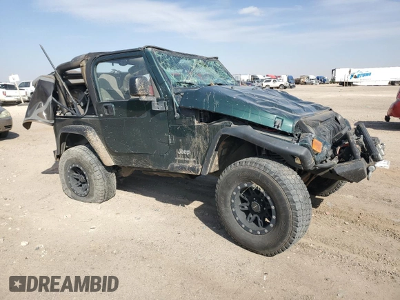 2005 Jeep Wrangler SE with VIN 1J4FA29175P331391, listed as a Copart auction lot 76608824 with 98,268 mi miles and Salvage Title. Bid and sale history available at carsss.com. Image 4.