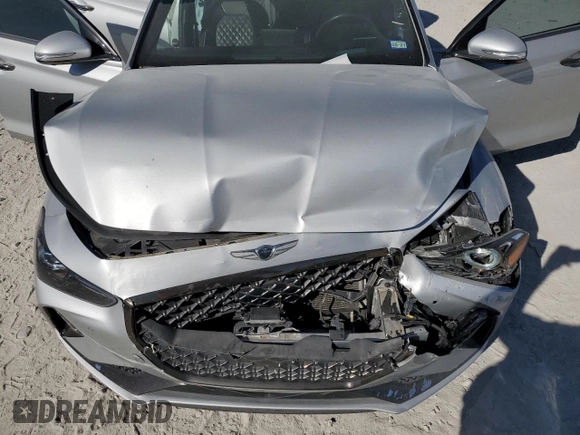 2019 Genesis G70 Advanced with VIN KMTG44LA1KU044908, listed as a Copart auction lot 76779574 with 51,678 mi miles and Salvage title. Bid and sale history available at DreamBid. Image 12.