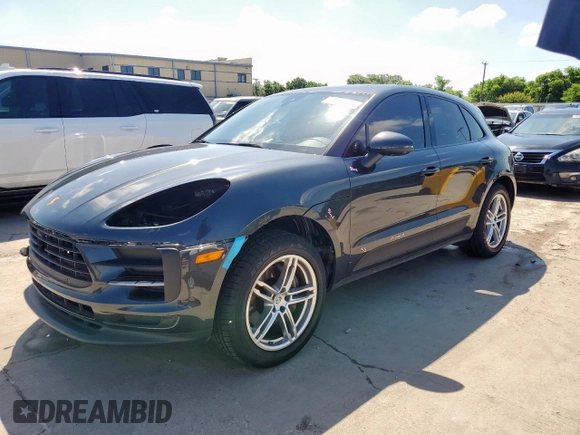 2021 Porsche Macan with VIN WP1AA2A5XMLB06210, listed as a Copart auction lot 58085225 with 38,015 mi miles and Salvage title. Bid and sale history available at DreamBid. Image 1.