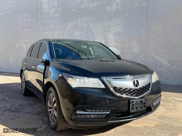 2014 Acura MDX Tech Pkg with VIN 5FRYD3H44EB019206, listed as a Copart auction lot 54153455 with 155,425 mi miles and Clean Title. Bid and sale history available at carsss.com. Image 1.