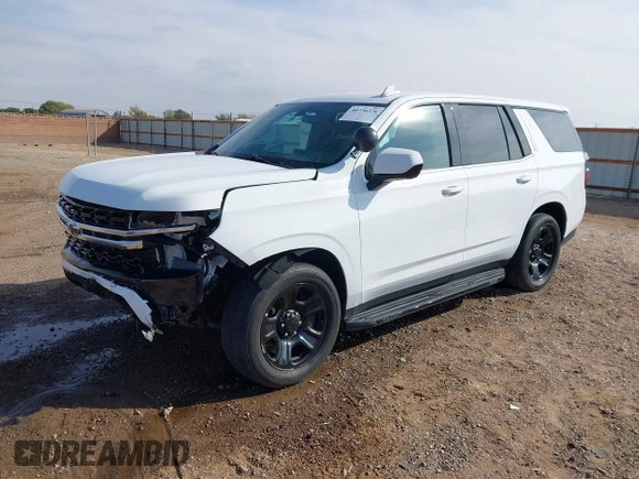 2021 Chevrolet Tahoe Commercial with VIN 1GNSKLED2MR374859, listed as a IAAI auction lot 40736376 with 83,417 mi miles and . Bid and sale history available at DreamBid. Image 2.