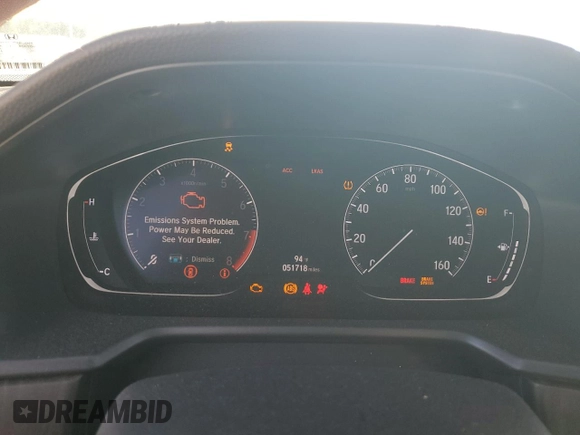 2019 Honda Accord EX-L with VIN 1HGCV2F56KA001813, listed as a Copart auction lot 61689055 with 51,718 mi miles and Salvage title. Bid and sale history available at DreamBid. Image 9.
