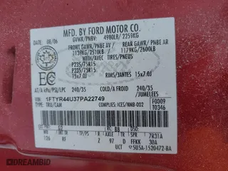 2007 Ford Ranger STX with VIN 1FTYR44U37PA22749, listed as a Copart auction lot 87649395 with 343,245 mi miles and Clean Title. Bid and sale history available at carsss.com. Image 12.