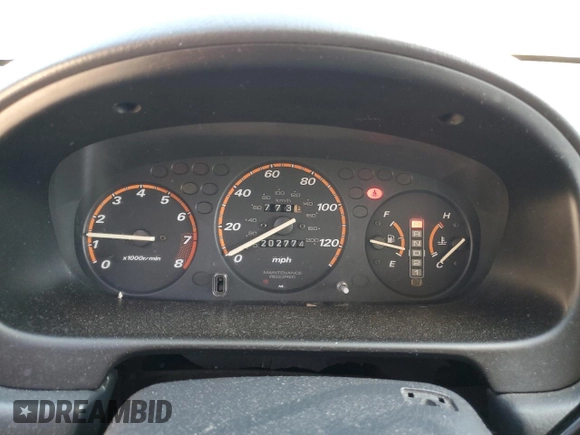 2000 Honda CR-V LX with VIN JHLRD1840YC033134, listed as a Copart auction lot 48556665 with 202,774 mi miles and Salvage Title. Bid and sale history available at carsss.com. Image 9.