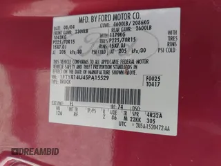 2005 Ford Ranger XL with VIN 1FTYR14U45PA15529, listed as a IAAI auction lot 42152120 with 285,159 mi miles. Bid and sale history available at carsss.com. Image 9.