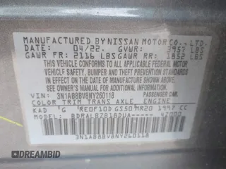 2022 Nissan Sentra S with VIN 3N1AB8BV8NY260118, listed as a IAAI auction lot 41701819 with 96,144 mi miles. Bid and sale history available at carsss.com. Image 9.