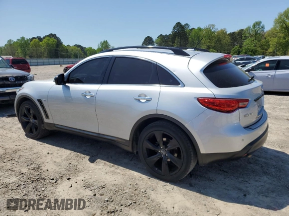 2016 Infiniti QX70 z VIN JN8CS1MWXGM752128, wystawiony jako Copart lot #52147115 z przebiegiem 122 637 mil mil oraz Tytuł czysty. Historia ofert i sprzedaży dostępna na DreamBid. Obrazek 2.