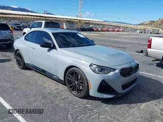 2024 BMW 2 Series M240i xDrive with VIN 3MW53CM06R8D83628, listed as a IAAI auction lot 41708868 with 14,842 mi miles. Bid and sale history available at carsss.com. Image 1.