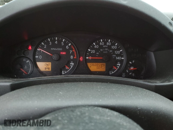 2005 Nissan Frontier LE with VIN 1N6AD06W35C434095, listed as a Copart auction lot 82559744 with 136,085 mi miles and Salvage title. Bid and sale history available at DreamBid. Image 9.
