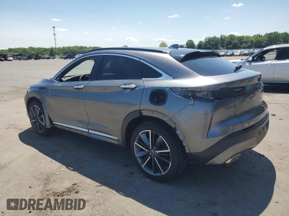 2024 Infiniti QX55 Luxe с VIN 3PCAJ5JR7RF110506, выставлен на аукционе Copart как лот 58578335 с пробегом 4 380 миль миль и Списание • Salvage title. История ставок и продаж доступна на DreamBid. Изображение 2.