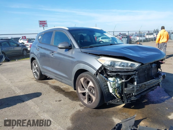 2016 Hyundai Tucson Limited with VIN KM8J33A22GU231834, listed as a IAAI auction lot 41312526 with 117,423 mi miles. Bid and sale history available at carsss.com. Image 1.