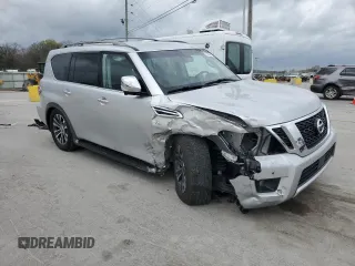 2017 Nissan Armada SL with VIN JN8AY2ND6H9011388, listed as a Copart auction lot 51095915 with 44,735 mi miles and Salvage Title. Bid and sale history available at carsss.com. Image 4.