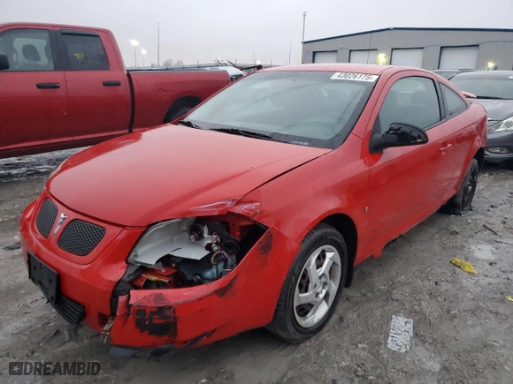 2007 Pontiac G5 with VIN 1G2AL15F477273981, listed as a Copart auction lot 43026175 with NaN miles and Salvage Title. Bid and sale history available at carsss.com. Image 1.