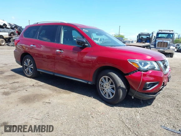 2018 Nissan Pathfinder SV with VIN 5N1DR2MM2JC640660, listed as a IAAI auction lot 41755834 with 76,801 mi miles and . Bid and sale history available at DreamBid. Image 1.