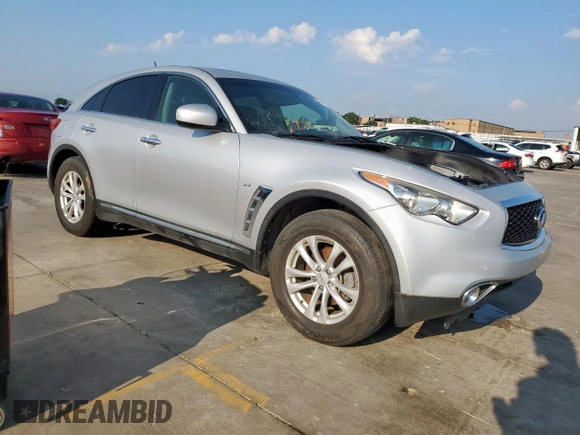 2017 Infiniti QX70 z VIN JN8CS1MW2HM414787, wystawiony jako Copart lot #59272885 z przebiegiem Nie podano mil oraz Czysty tytuł • Clean title. Historia ofert i sprzedaży dostępna na DreamBid. Obrazek 4.