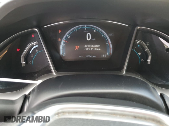 2018 Honda Civic EX with VIN 2HGFC2F70JH575845, listed as a Copart auction lot 45044455 with 220,969 mi miles and Salvage Title. Bid and sale history available at DreamBid. Image 9.
