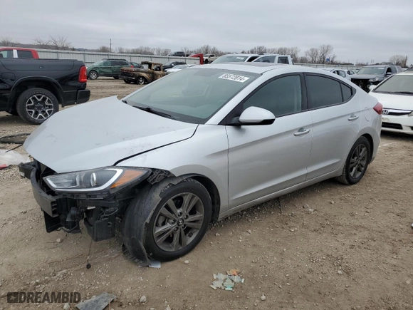2018 Hyundai Elantra SEL with VIN 5NPD84LF4JH250301, listed as a Copart auction lot 85572814 with 87,890 mi miles and Salvage Title. Bid and sale history available at carsss.com. Image 1.