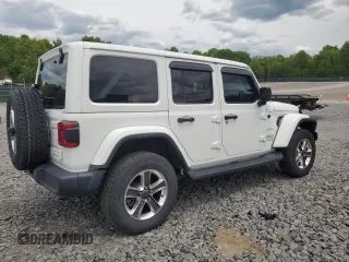 2020 Jeep Wrangler Unlimited Sahara with VIN 1C4HJXENXLW224455, listed as a Copart auction lot 58184255 with 42,885 mi miles and Salvage title. Bid and sale history available at DreamBid. Image 3.