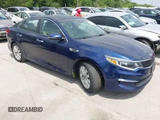 2016 Kia Optima LX with VIN 5XXGT4L30GG073039, listed as a IAAI auction lot 42055627 with Not Provided miles and . Bid and sale history available at carsss.com. Image 1.