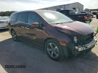 2018 Honda Odyssey Touring with VIN 5FNRL6H81JB076891, listed as a Copart auction lot 48301765 with 99,129 mi miles and Salvage Title. Bid and sale history available at carsss.com. Image 4.