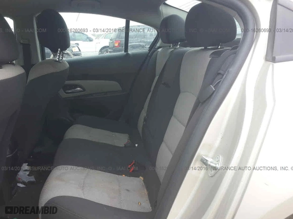 2014 Chevrolet Cruze LS with VIN 1G1PA5SH8E7230310, listed as a IAAI auction lot 16260693 with 36,756 mi miles. Bid and sale history available at carsss.com. Image 8.