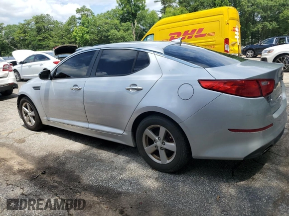 2014 Kia Optima LX with VIN 5XXGM4A70EG301086, listed as a Copart auction lot 61846685 with 157,622 mi miles and Salvage title. Bid and sale history available at DreamBid. Image 2.