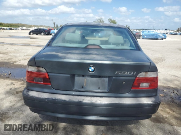 2001 BMW 5 Series 530iA with VIN WBADT63461CF08161, listed as a Copart auction lot 78609274 with 189,808 mi miles and Salvage Title. Bid and sale history available at carsss.com. Image 6.