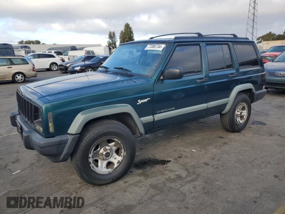 1998 Jeep Cherokee Sport with VIN 1J4FT68S2WL236774, listed as a Copart auction lot 77388734 with 128,591 mi miles and Clean Title. Bid and sale history available at carsss.com. Image 1.