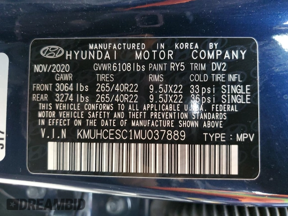 2021 Genesis GV80 Advanced Plus with VIN KMUHCESC1MU037889, listed as a Copart auction lot 37614693 with 7,078 mi miles and . Bid and sale history available at DreamBid. Image 13.