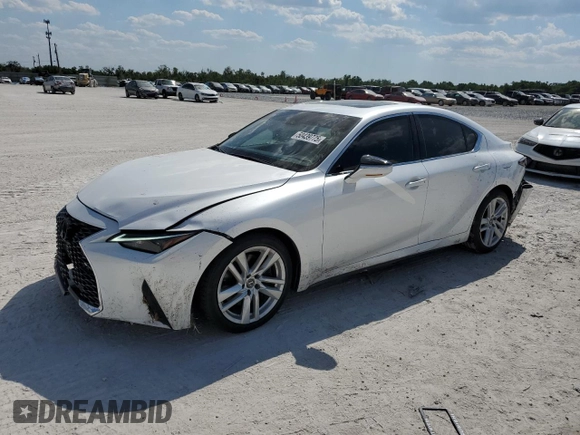 2023 Lexus IS 300 with VIN JTHCA1D27P5125889, listed as a Copart auction lot 50439775 with 2,192 mi miles and Non repairable. Bid and sale history available at DreamBid. Image 1.