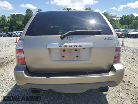 2006 Acura MDX Touring w/Navi with VIN 2HNYD18896H539092, listed as a Copart auction lot 57190874 with 0 mi miles and Salvage Title. Bid and sale history available at carsss.com. Image 6.