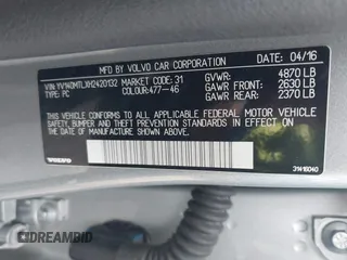 2017 Volvo S60 Dynamic z VIN YV140MTLXH2420132, wystawiony jako IAAI lot #42241376 z przebiegiem 191 292 mil mil oraz . Historia ofert i sprzedaży dostępna na DreamBid. Obrazek 9.