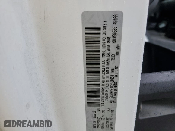 2019 Ram ProMaster Cargo with VIN 3C6TRVNG8KE528859, listed as a Copart auction lot 81265384 with 149,829 mi miles and Salvage Title. Bid and sale history available at DreamBid. Image 12.