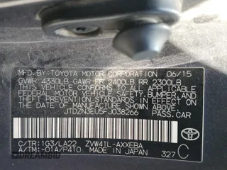 2015 Toyota Prius Two with VIN JTDZN3EU5FJ038266, listed as a Copart auction lot 55352265 with 248,383 mi miles and Salvage Title. Bid and sale history available at DreamBid. Image 12.