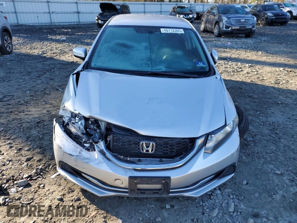 2015 Honda Civic LX with VIN 19XFB2F56FE272295, listed as a Copart auction lot 51775075 with 68,101 mi miles and Salvage Title. Bid and sale history available at carsss.com. Image 5.