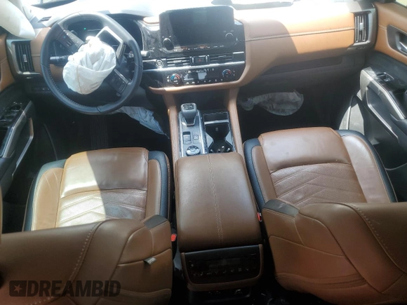 2023 Nissan Pathfinder Platinum with VIN 5N1DR3DK9PC221749, listed as a Copart auction lot 60127525 with 37,458 mi miles and Salvage title. Bid and sale history available at DreamBid. Image 8.
