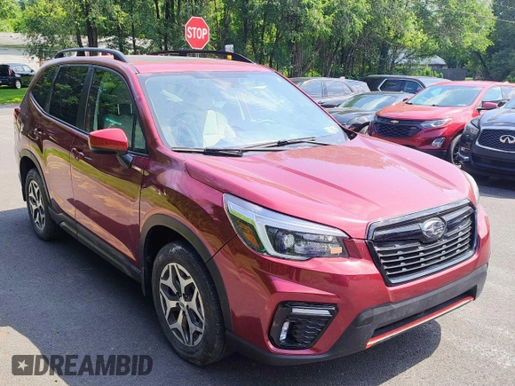 2021 Subaru Forester Premium with VIN JF2SKAJC7MH488860, listed as a Copart auction lot 66922305 with 20,535 mi miles and Salvage title. Bid and sale history available at DreamBid. Image 1.